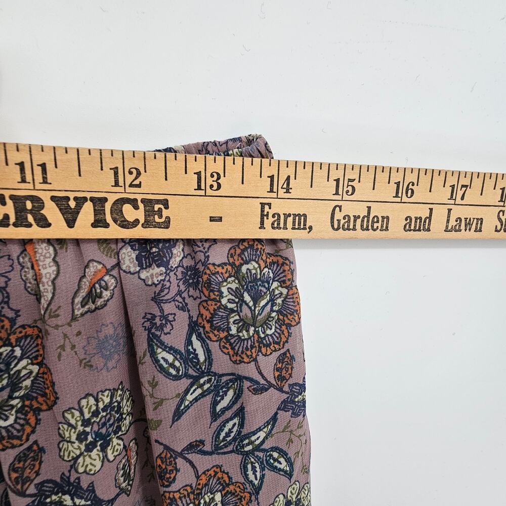 Figueroa & Flower Floral Bohemian Garden Whimsical Peasant Tiered Midi Skirt S - Picture 2 of 6